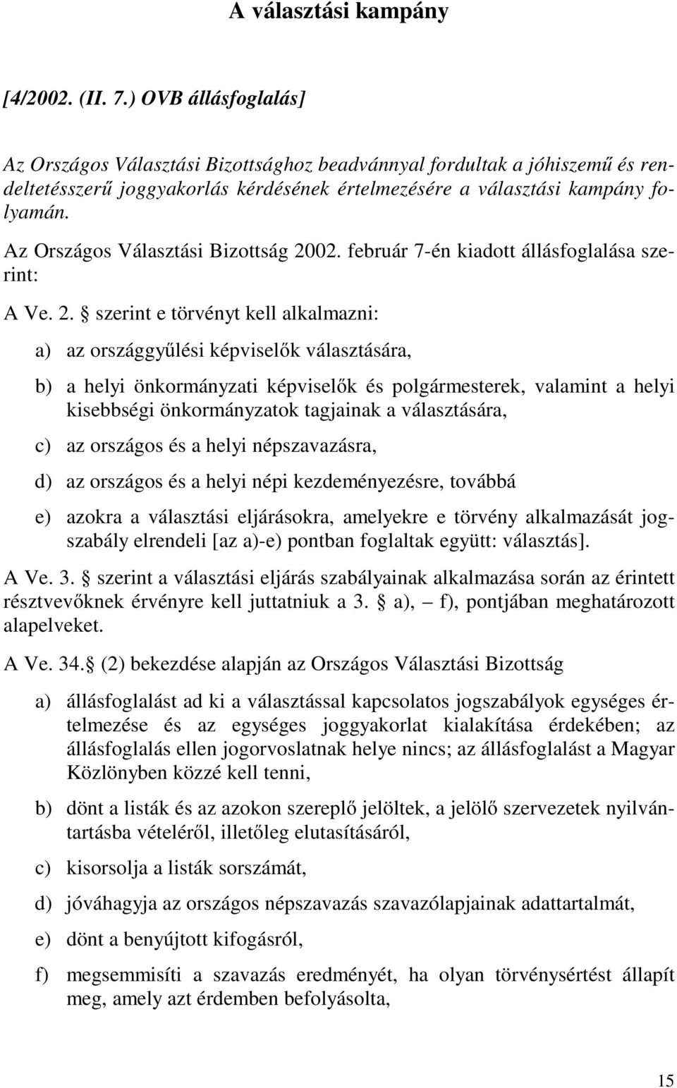 Az Országos Választási Bizottság 20