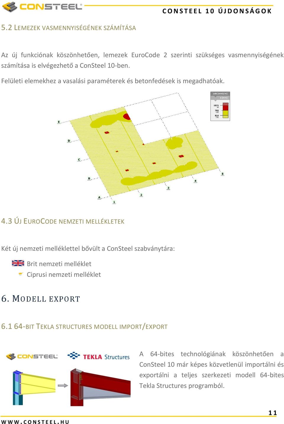 3 ÚJ EUROCODE NEMZETI MELLÉKLETEK Két új nemzeti melléklettel bővült a ConSteel szabványtára: Brit nemzeti melléklet Ciprusi nemzeti melléklet 6.