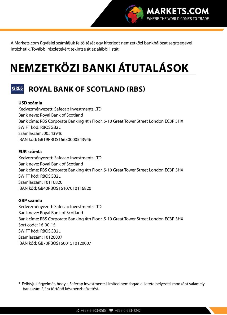 kód: GB19RBOS16630000543946 Számlaszám: 10116820 IBAN kód: GB40RBOS16107010116820 Sort code: 16-00-15 Számlaszám: 10120007 IBAN kód: