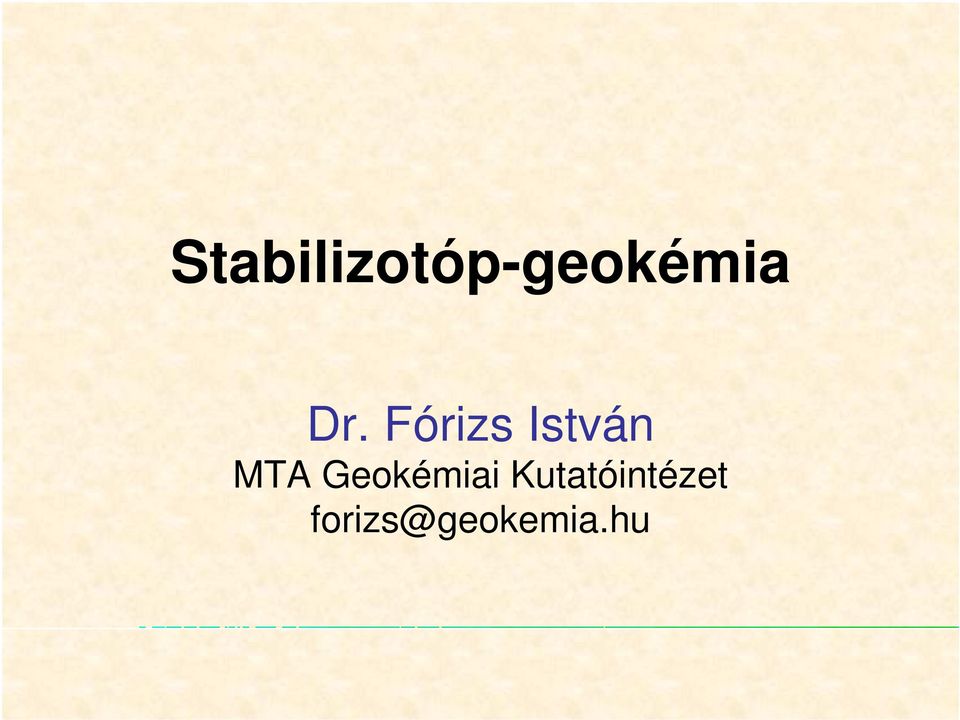 Geokémiai