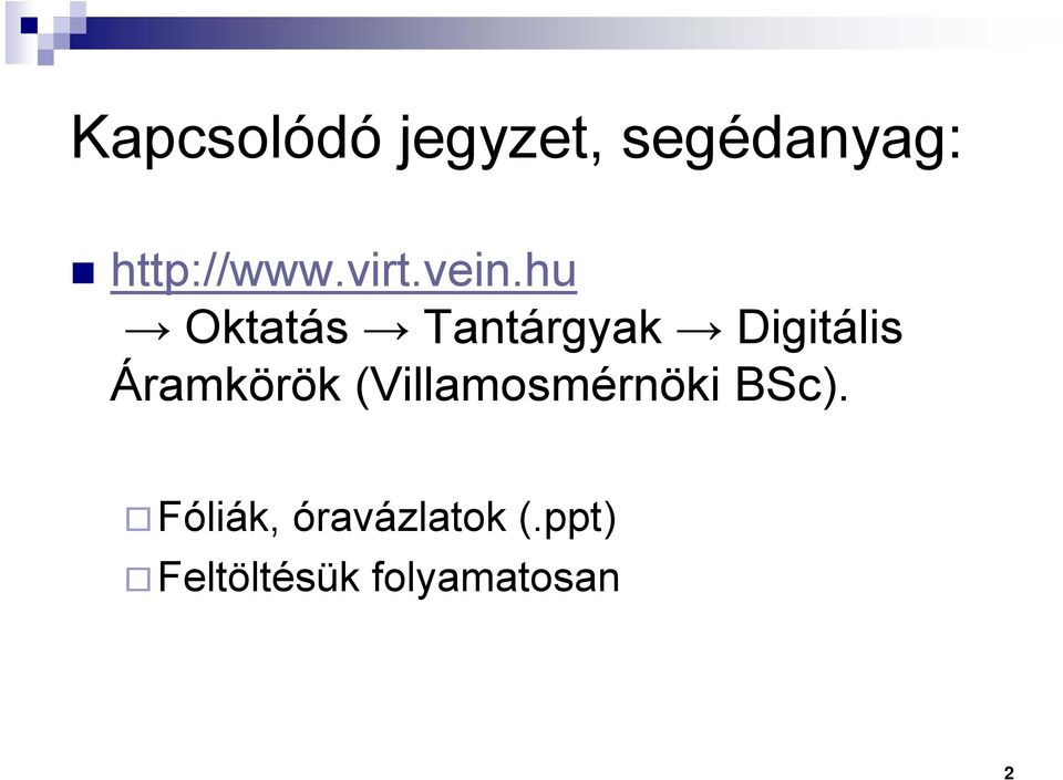 hu Oktatás Tantárgyak Digitális Áramkörök