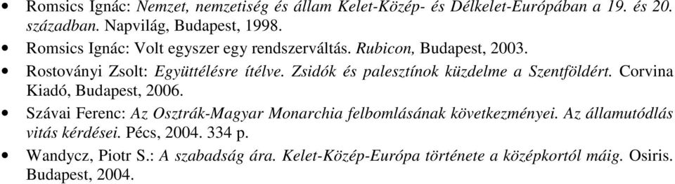 Zsidók és palesztínok küzdelme a Szentföldért. Corvina Kiadó, Budapest, 2006.