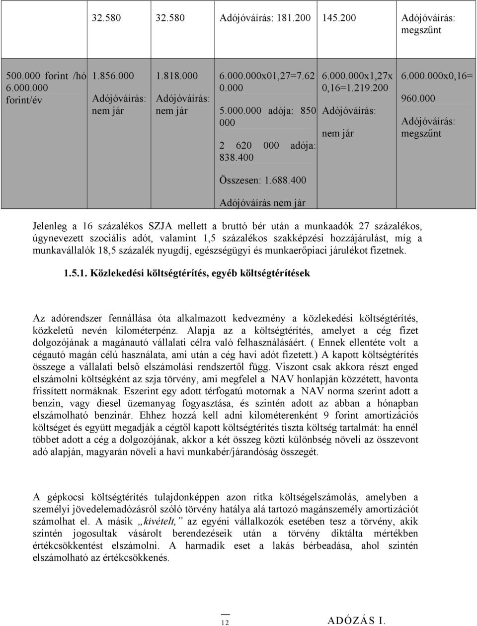 400 Adójóváírás nem jár Jelenleg a 16 százalékos SZJA mellett a bruttó bér után a munkaadók 27 százalékos, úgynevezett szociális adót, valamint 1,5 százalékos szakképzési hozzájárulást, míg a