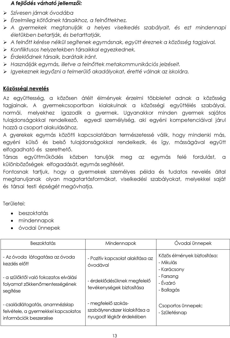 Konfliktusos helyzetekben társaikkal egyezkednek. Érdeklődnek társaik, barátaik iránt. Használják egymás, illetve a felnőttek metakommunikációs jelzéseit.