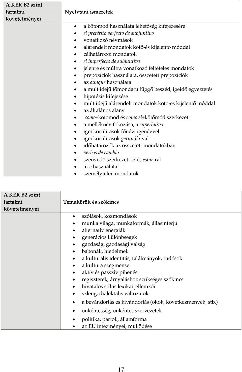 kifejezése múlt idejű alárendelt mondatok kötő és kijelentő móddal az általános alany como+kötőmód és como si+kötőmód szerkezet a melléknév fokozása, a superlativo igei körülírások főnévi igenévvel