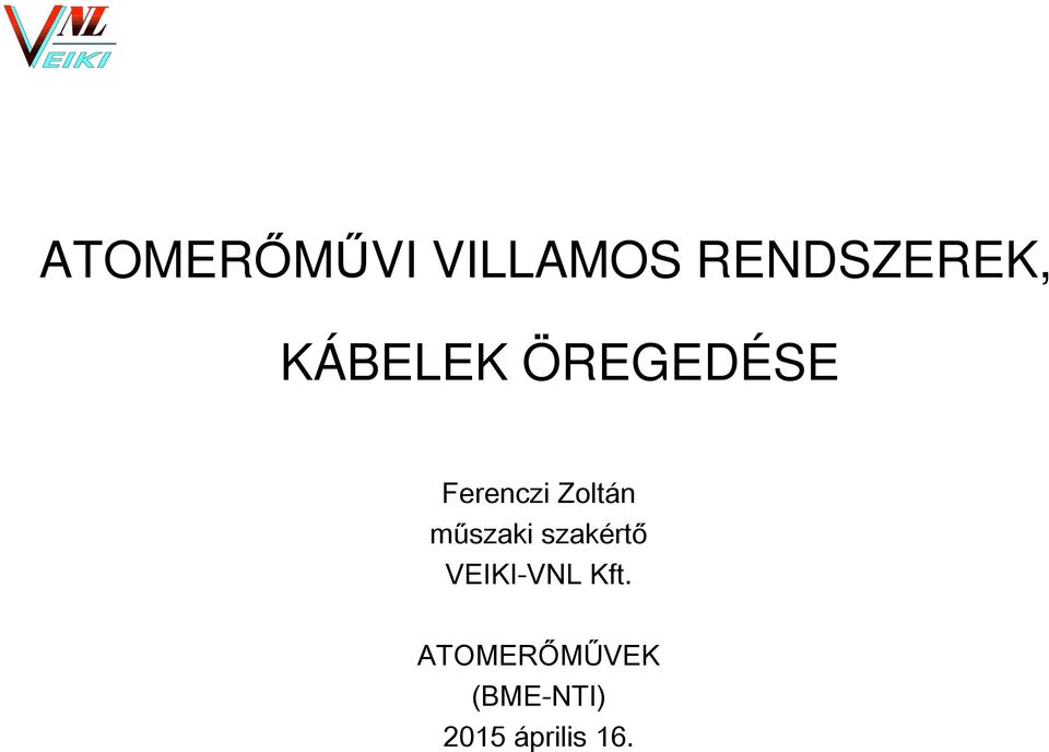 műszaki szakértő VEIKI-VNL Kft.