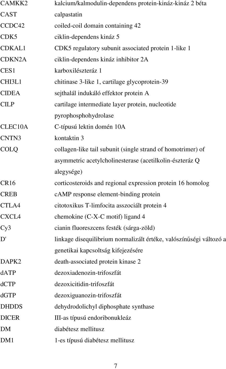 intermediate layer protein, nucleotide pyrophosphohydrolase CLEC10A C-típusú lektin domén 10A CNTN3 kontaktin 3 COLQ collagen-like tail subunit (single strand of homotrimer) of asymmetric