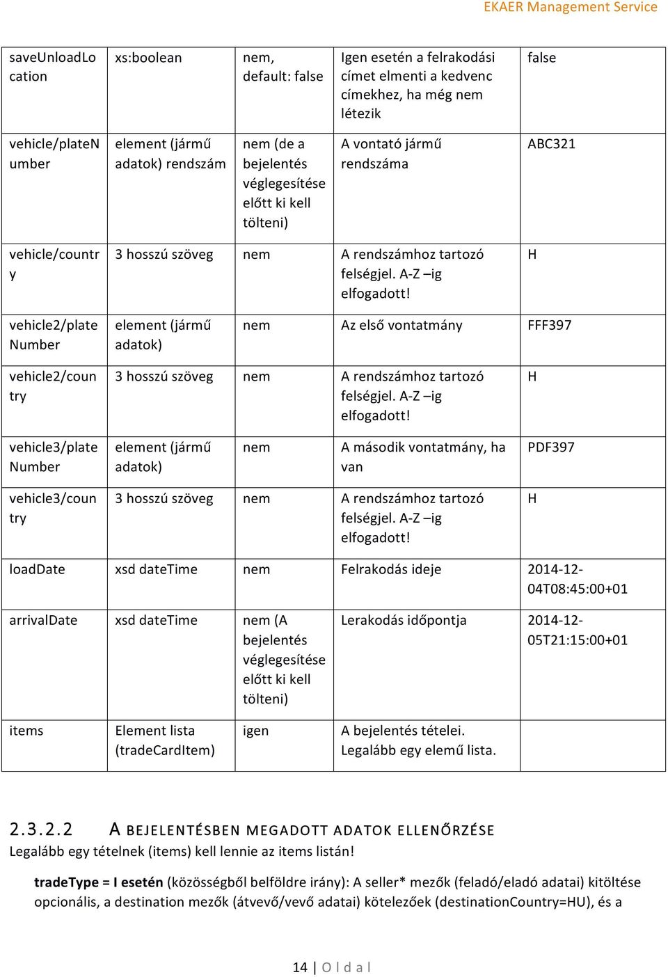 H vehicle2/plate Number element (jármű adatok) Az első vontatmány FFF397 vehicle2/coun try 3 hosszú A rendszámhoz tartozó felségjel. AZ ig elfogadott!