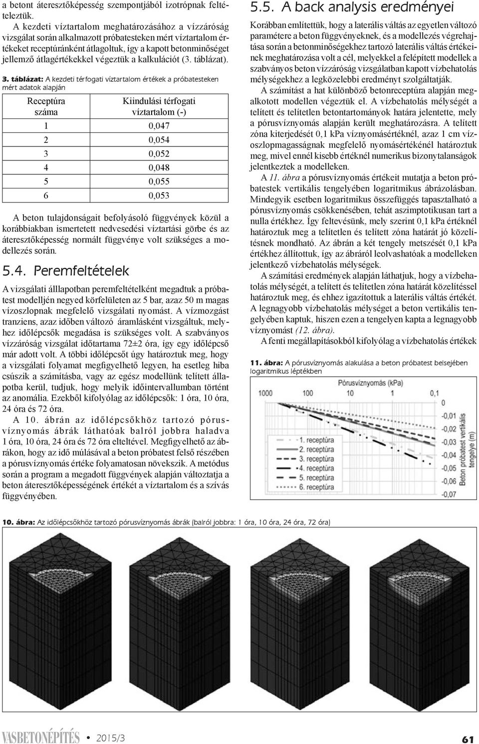 átlagértékekkel végeztük a kalkulációt (3. táblázat). 3.