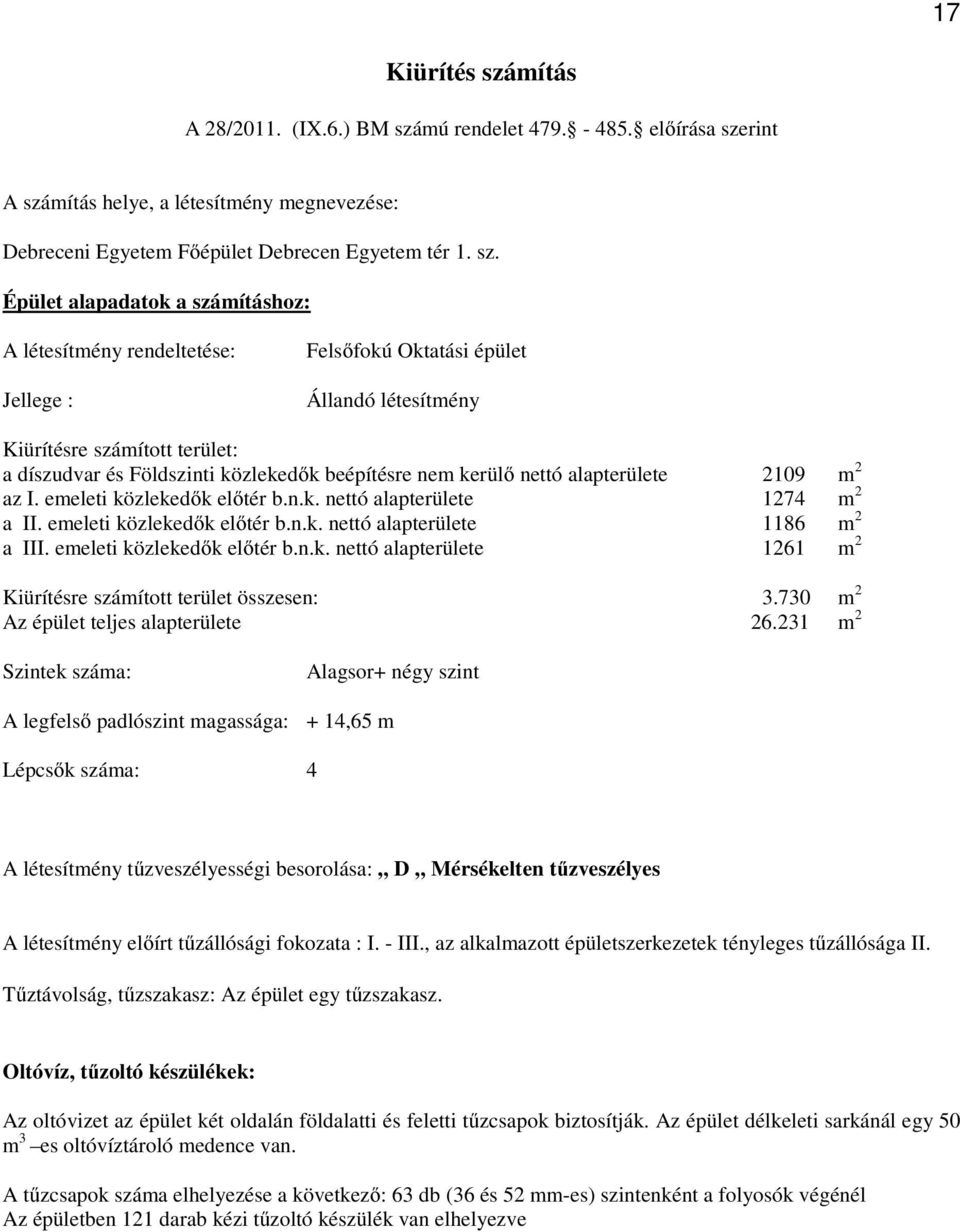 mú rendelet 479. - 485. előírása sze