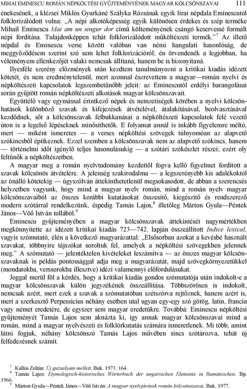 Mihai Eminescu román népköltési gy jteményének magyar kölcsönszavai 1 - PDF  Free Download