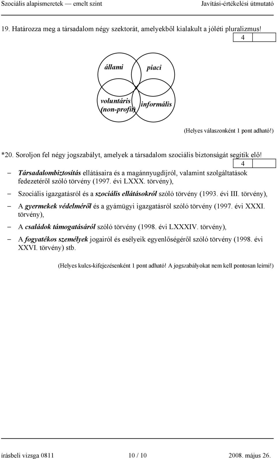 évi LXXX. törvény), Szociális igazgatásról és a szociális ellátásokról szóló törvény (1993. évi III. törvény), A gyermekek védelméről és a gyámügyi igazgatásról szóló törvény (1997. évi XXXI.