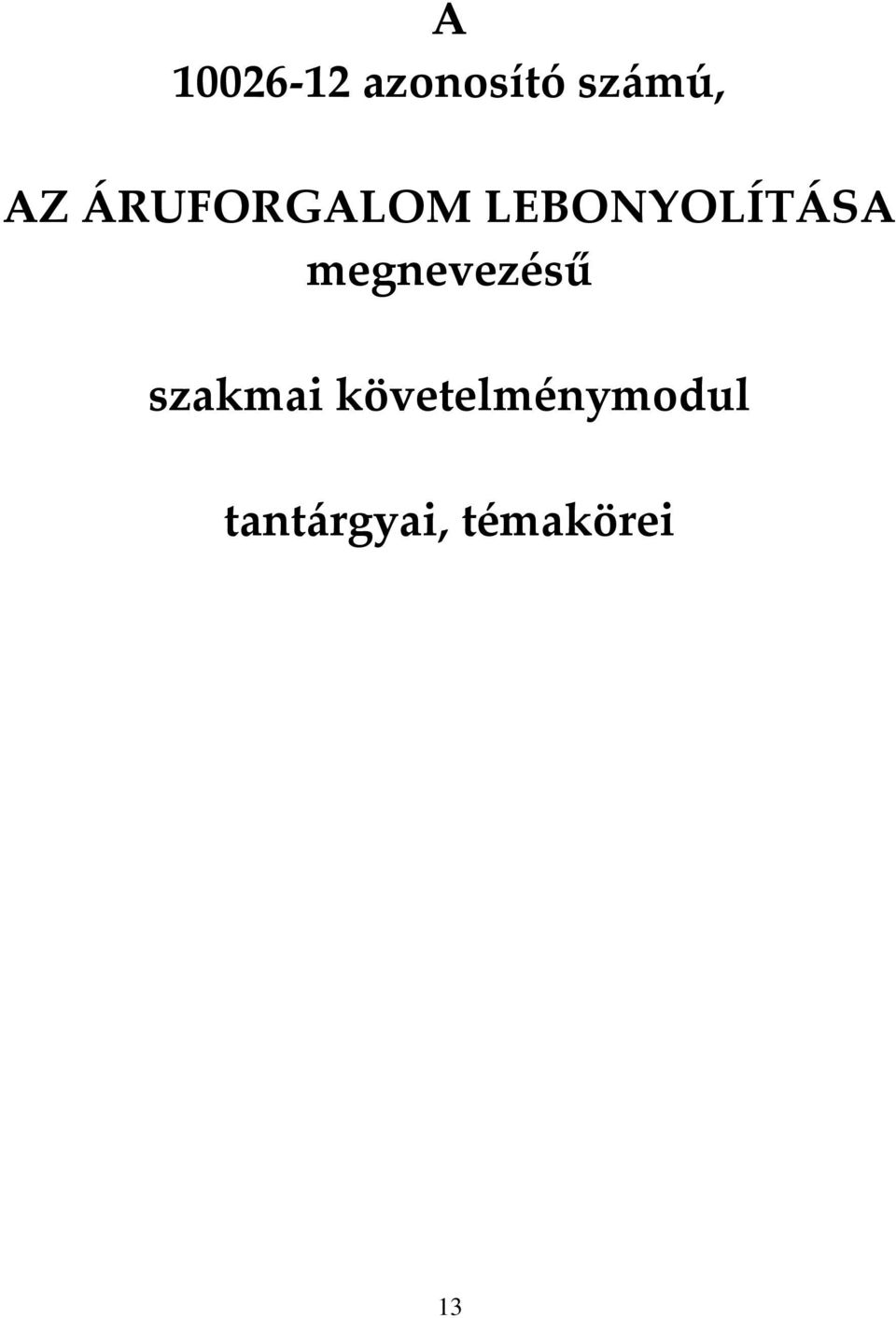 megnevezésű szakmai