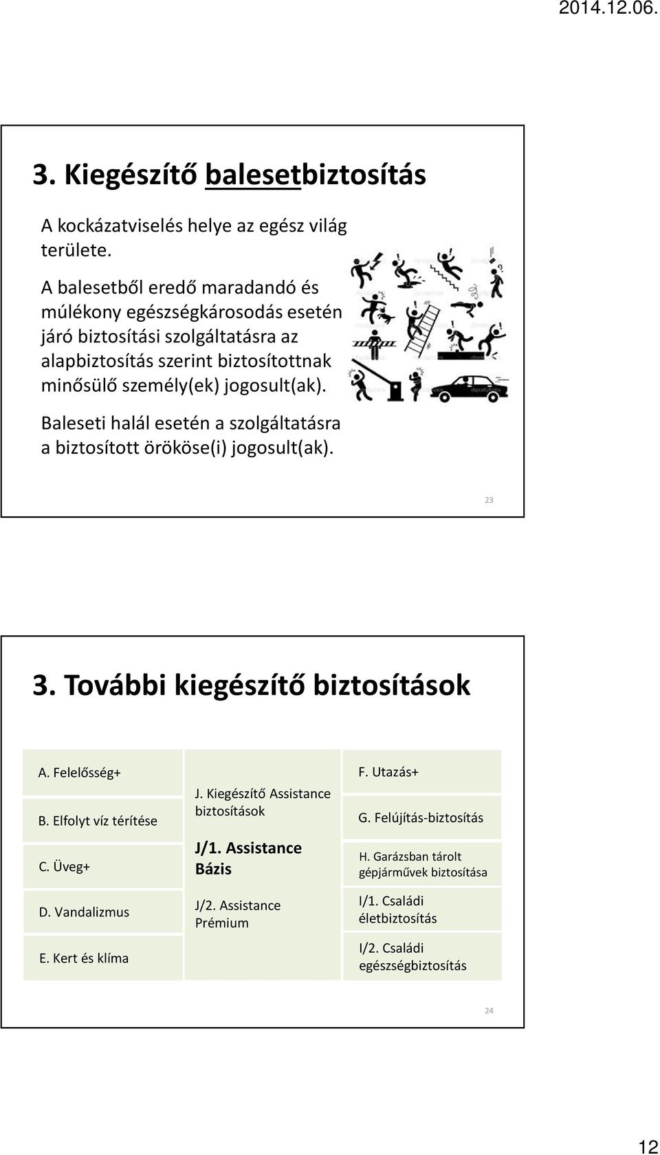 jogosult(ak). Baleseti halál esetén a szolgáltatásra a biztosított örököse(i) jogosult(ak). 23 3. További kiegészítő biztosítások A. Felelősség+ B.