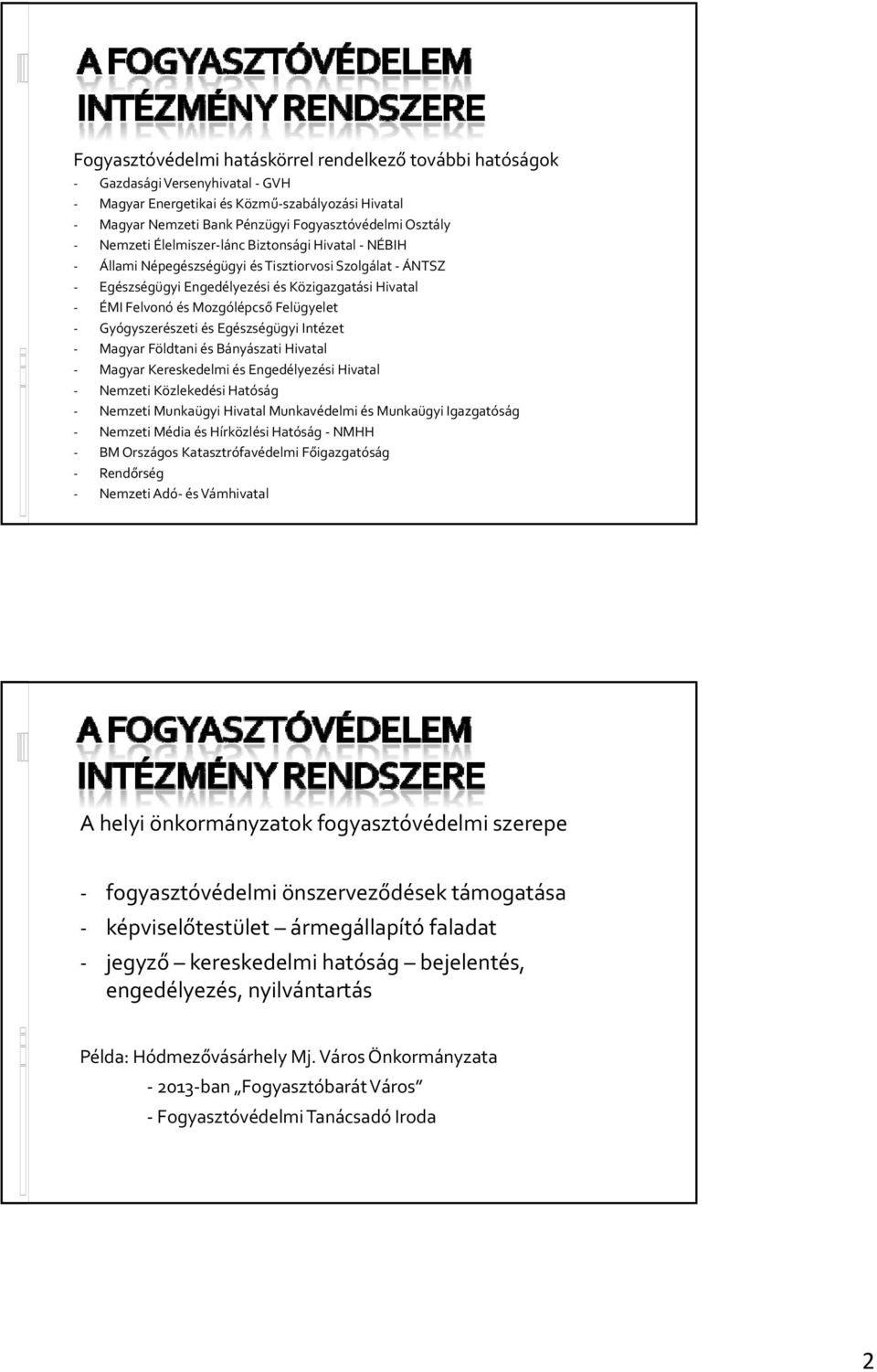 Gyógyszerészeti és Egészségügyi Intézet Magyar Földtani és Bányászati Hivatal Magyar Kereskedelmi és Engedélyezési Hivatal Nemzeti Közlekedési Hatóság Nemzeti Munkaügyi Hivatal Munkavédelmi és