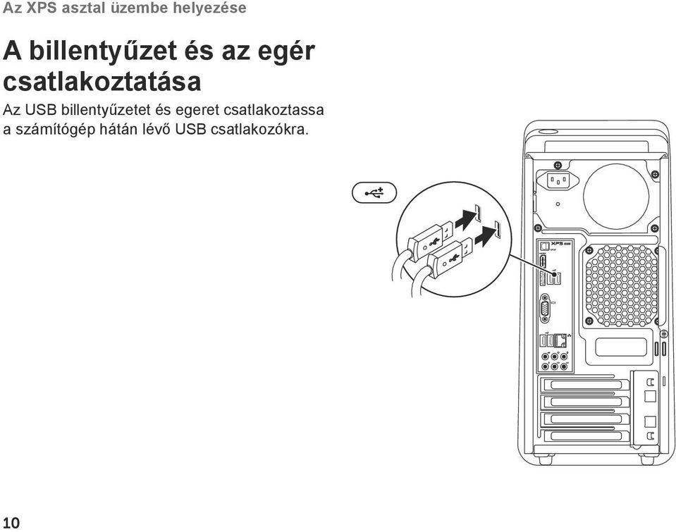 Az USB billentyűzetet és egeret