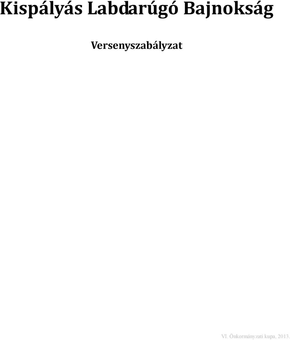 Versenyszabályzat