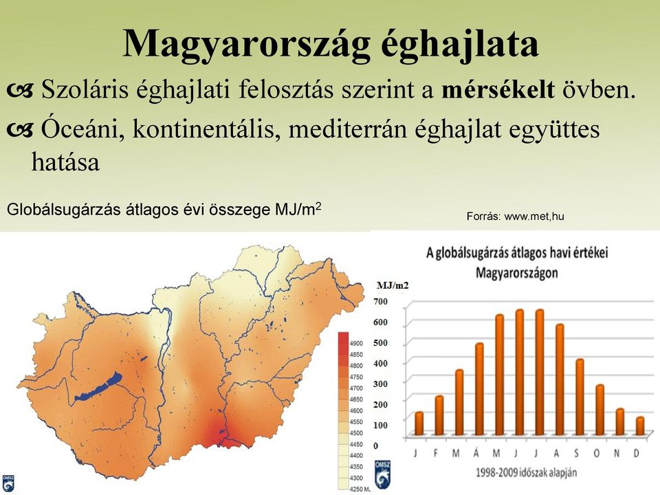 Óceáni, kontinentális, mediterrán éghajlat