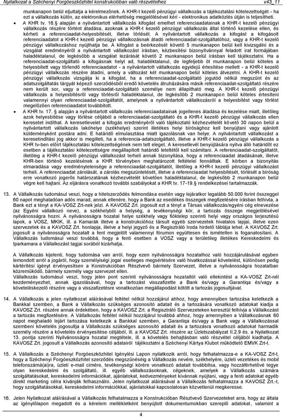 A KHR tv. 16.