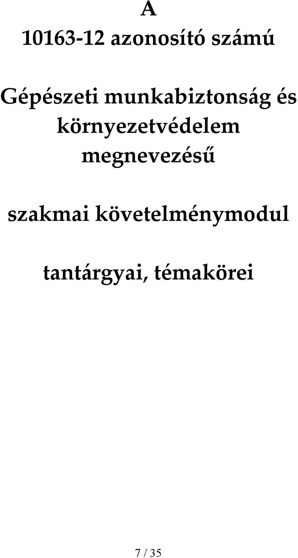 környezetvédelem megnevezésű