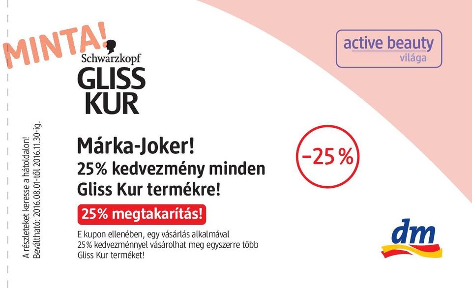 25% kedvezmény minden Gliss Kur termékre! 25% megtakarítás!