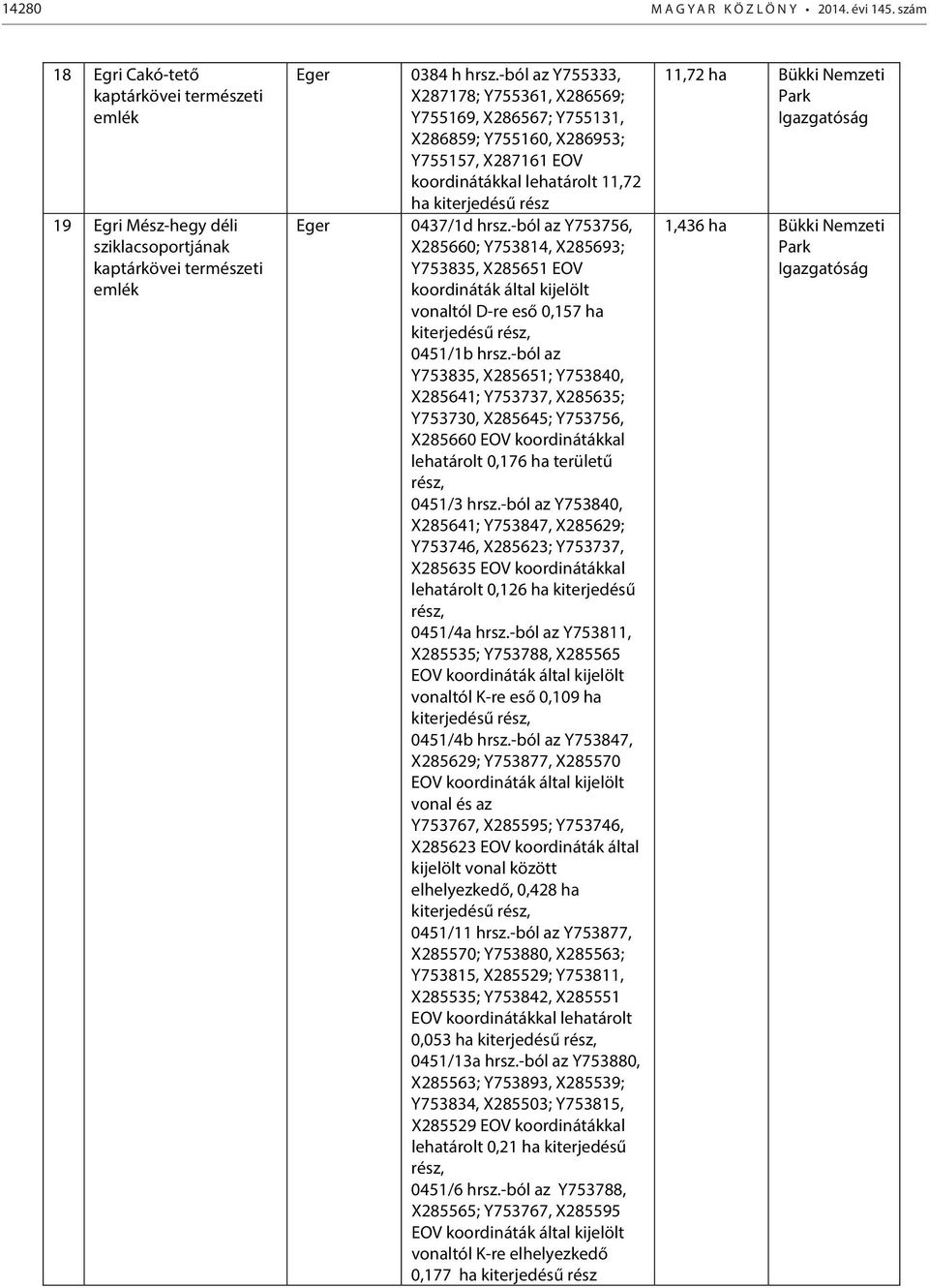 -ból az Y753756, X285660; Y753814, X285693; Y753835, X285651 EOV koordináták által kijelölt vonaltól D-re eső 0,157 ha, 0451/1b hrsz.