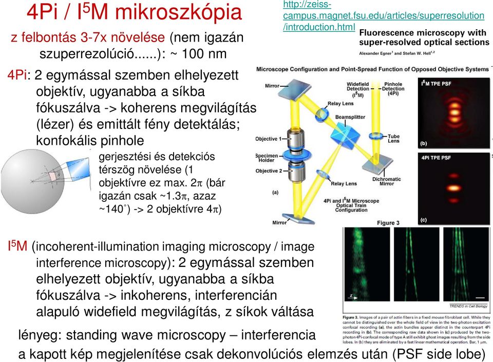 térszög növelése (1 objektívre ez max. 2p (bár igazán csak ~1.3p, azaz ~140 ) -> 2 objektívre 4p) http://zeisscampus.magnet.fsu.edu/articles/superresolution /introduction.