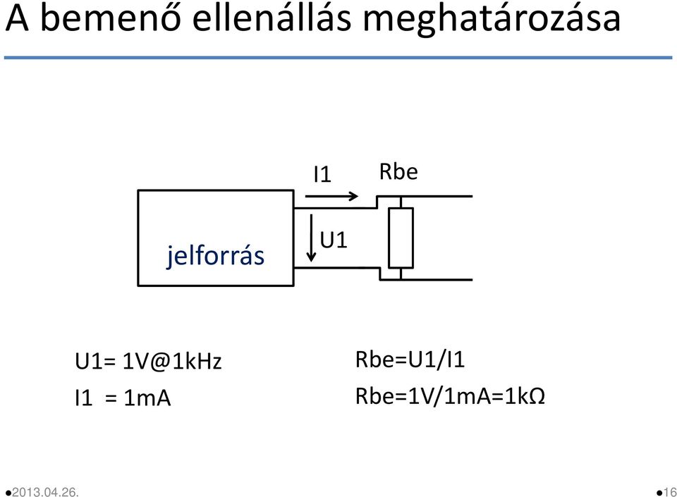 jelforrás U1 U1 1V@1kHz