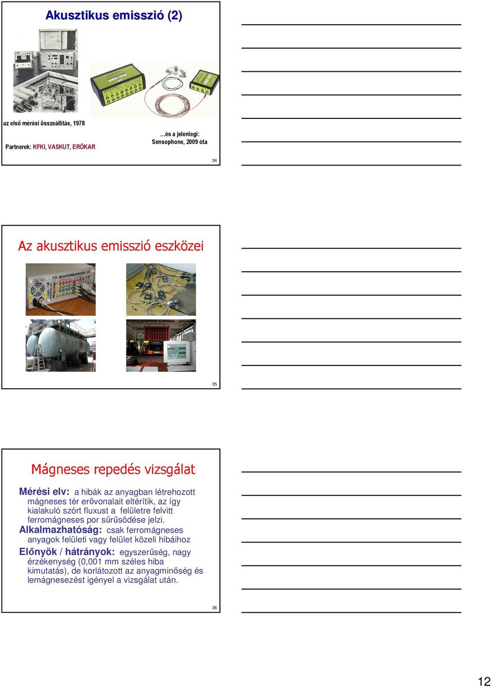fluxust a felületre felvitt ferromágneses por sűrűsödése jelzi.