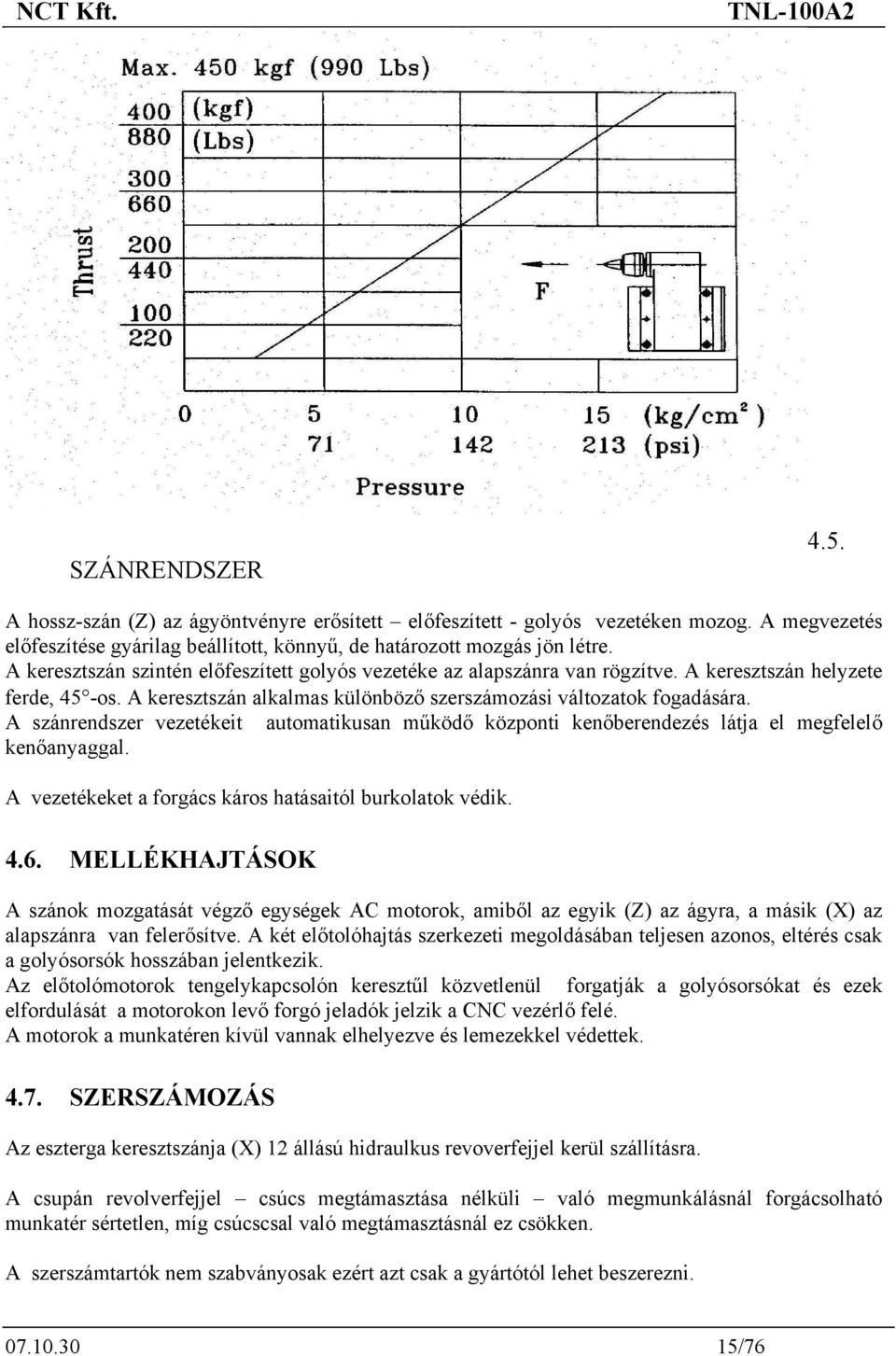 A szánrendszer vezetékeit automatikusan működő központi kenőberendezés látja el megfelelő kenőanyaggal. A vezetékeket a forgács káros hatásaitól burkolatok védik. 4.6.