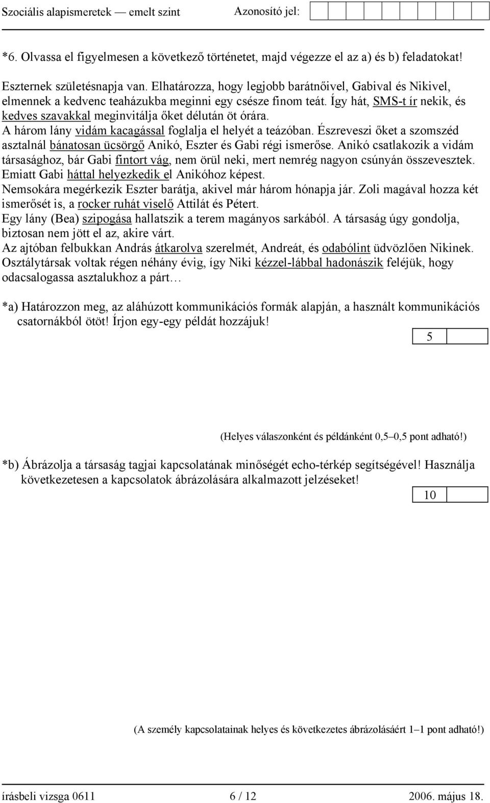 A három lány vidám kacagással foglalja el helyét a teázóban. Észreveszi őket a szomszéd asztalnál bánatosan ücsörgő Anikó, Eszter és Gabi régi ismerőse.