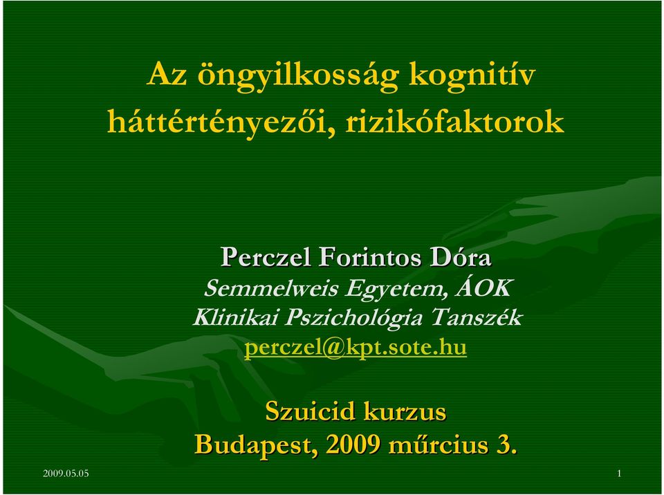 Egyetem, ÁOK Klinikai Pszichológia Tanszék