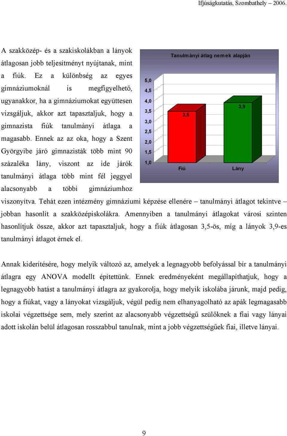 Ennek az az oka, hogy a Szent Györgyibe járó gimnazisták több mint 90 százaléka lány, viszont az ide járók tanulmányi átlaga több mint fél jeggyel alacsonyabb a többi gimnáziumhoz Tanulmányi átlag