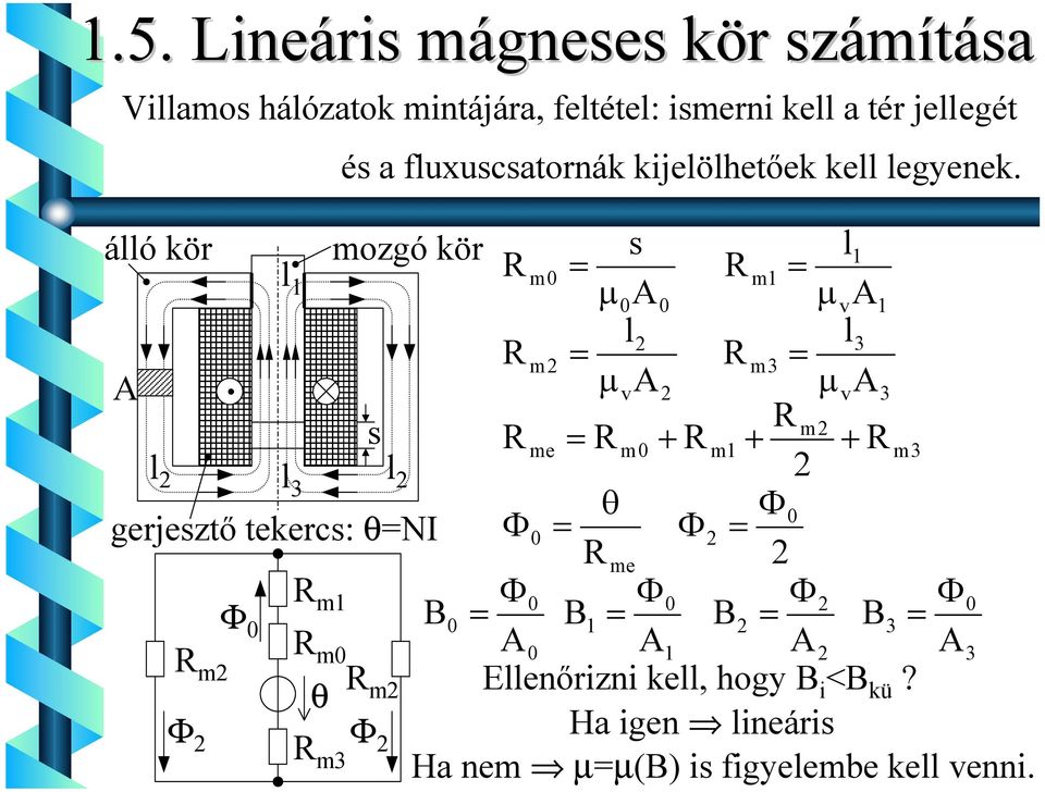 álló kör mozgó kör s l1 l 1 m m1 µ A µ va1 l l3 m m3 A µ va µ va3 s m me m + m1 + + m3 l l 3 l θ Φ