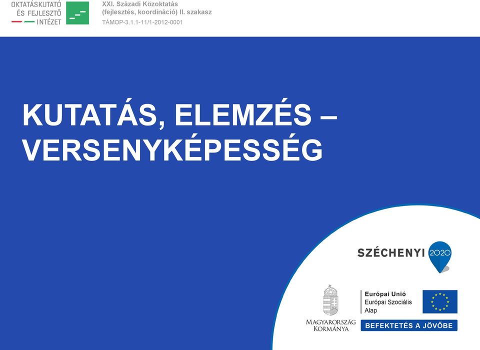 szakasz TÁMOP-3.1.