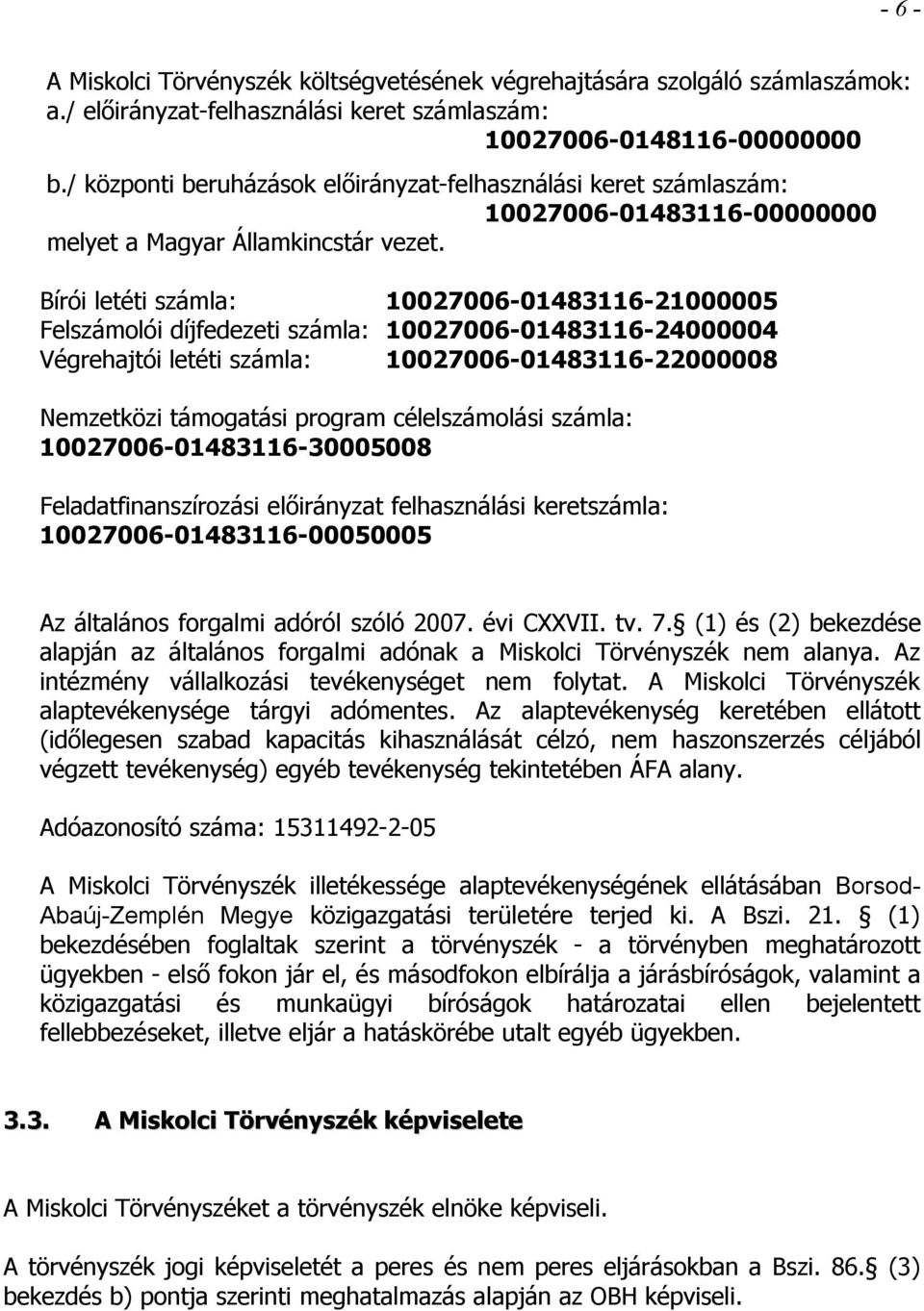 Bírói letéti számla: 10027006-01483116-21000005 Felszámolói díjfedezeti számla: 10027006-01483116-24000004 Végrehajtói letéti számla: 10027006-01483116-22000008 Nemzetközi támogatási program