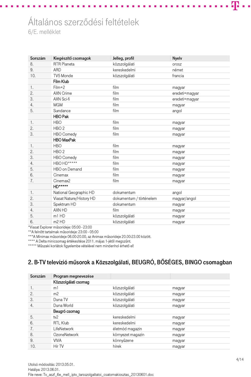 HBO on Demand film 6. Cinemax film 7. Cinemax2 film HD***** 1. National Geographic HD dokumentum angol 2. Viasat Nature/History HD dokumentum / történelem /angol 3. Spektrum HD dokumentum 4.