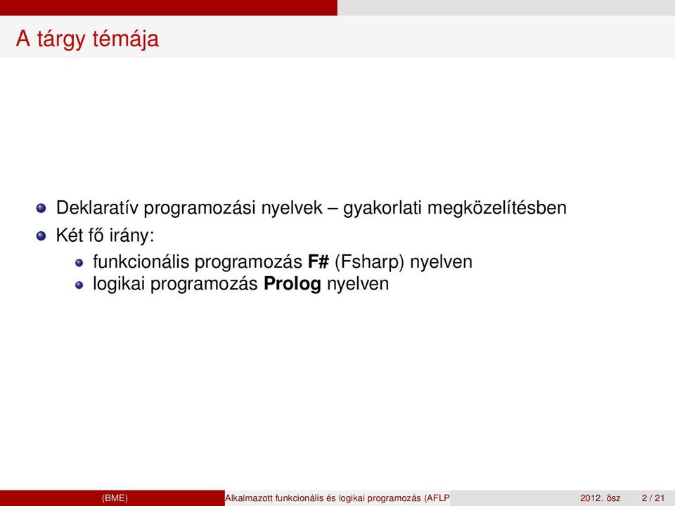 (Fsharp) nyelven logikai programozás Prolog nyelven (BME)