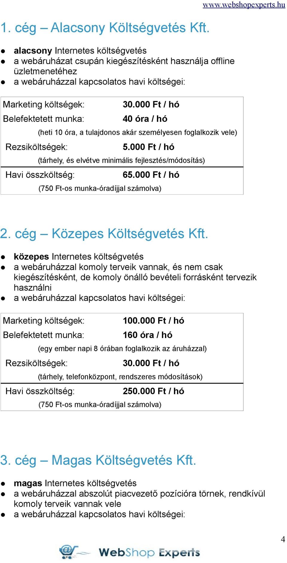 000 Ft / hó Belefektetett munka: 40 óra / hó (heti 10 óra, a tulajdonos akár személyesen foglalkozik vele) Rezsiköltségek: 5.