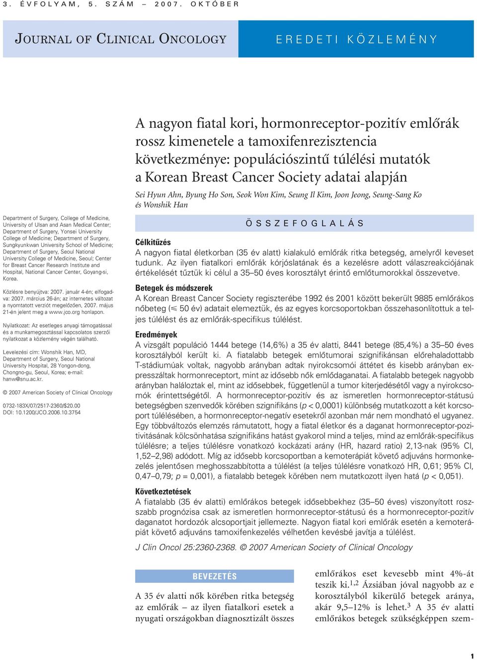 Medicine; Department of Surgery, Sungkyunkwan University School of Medicine; Department of Surgery, Seoul National University College of Medicine, Seoul; Center for Breast Cancer Research Institute