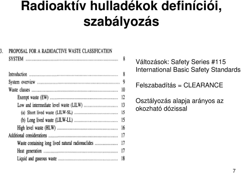 Basic Safety Standards Felszabadítás =