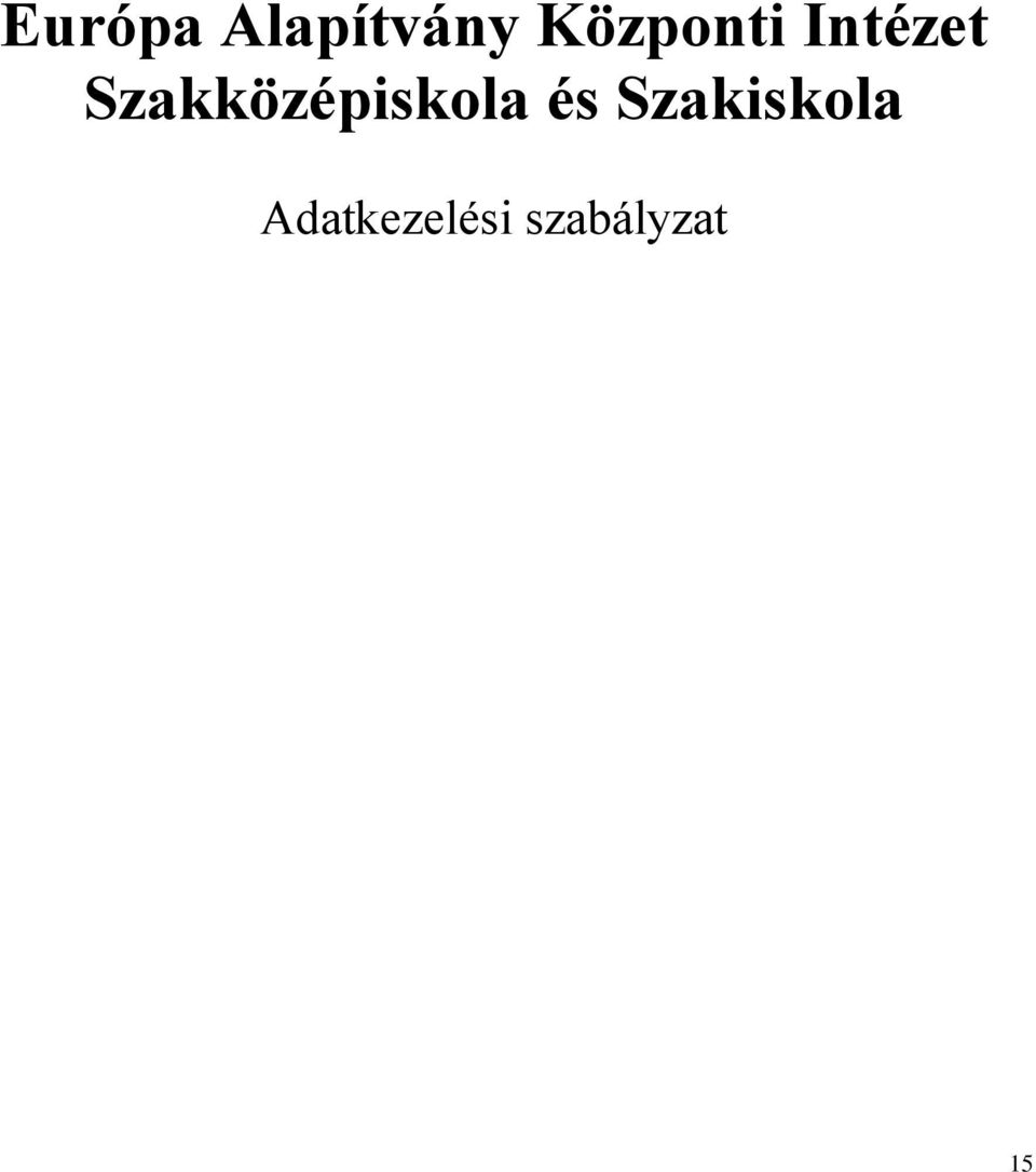 Szakközépiskola és