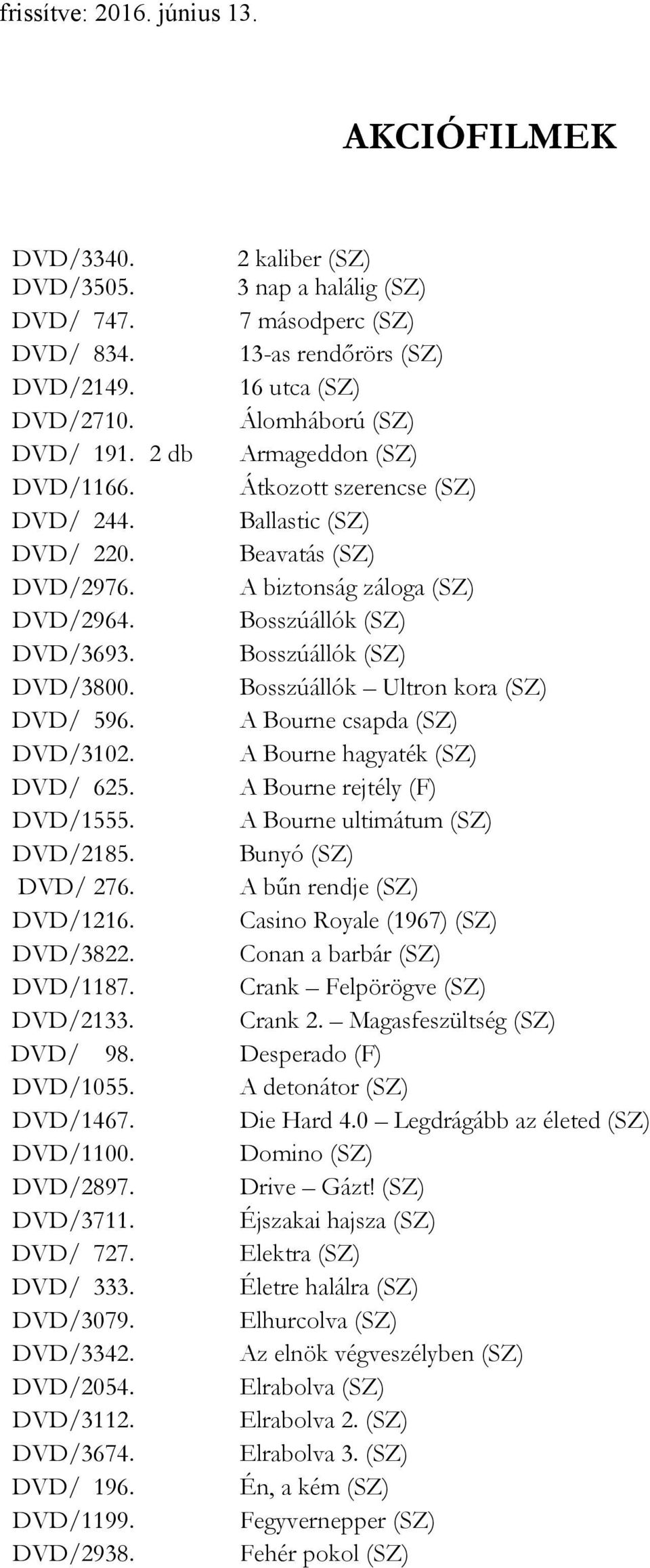 DVD/1199. DVD/2938.