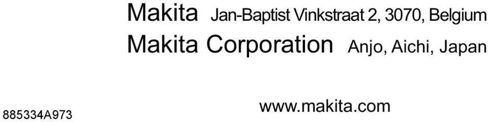 Makita Corporation Anjo,