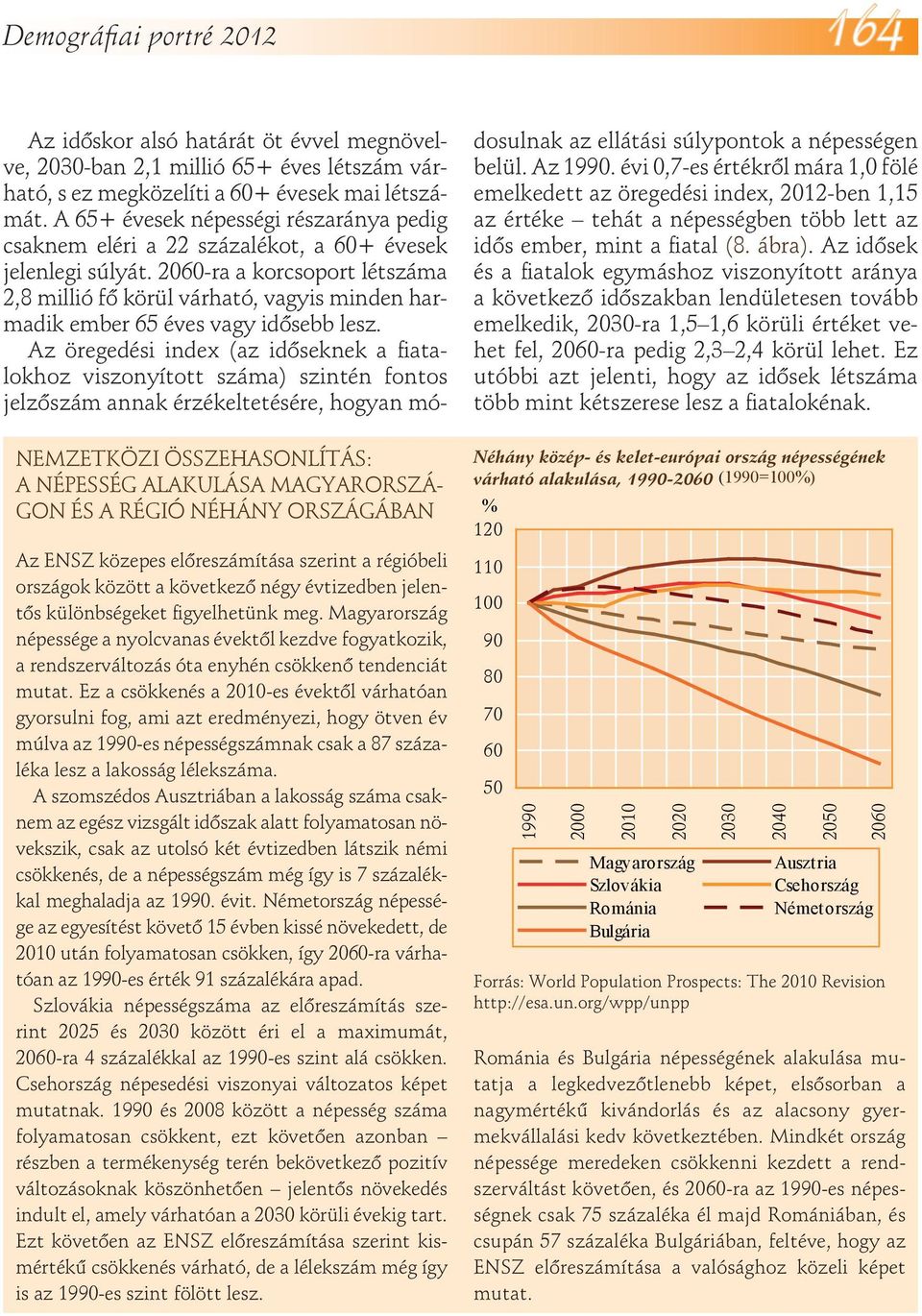 Ez a csökkenés a -es évektől várhatóan gyorsulni fog, ami azt eredményezi, hogy ötven év múlva az 1990-es népességszámnak csak a 87 százaléka lesz a lakosság lélekszáma.