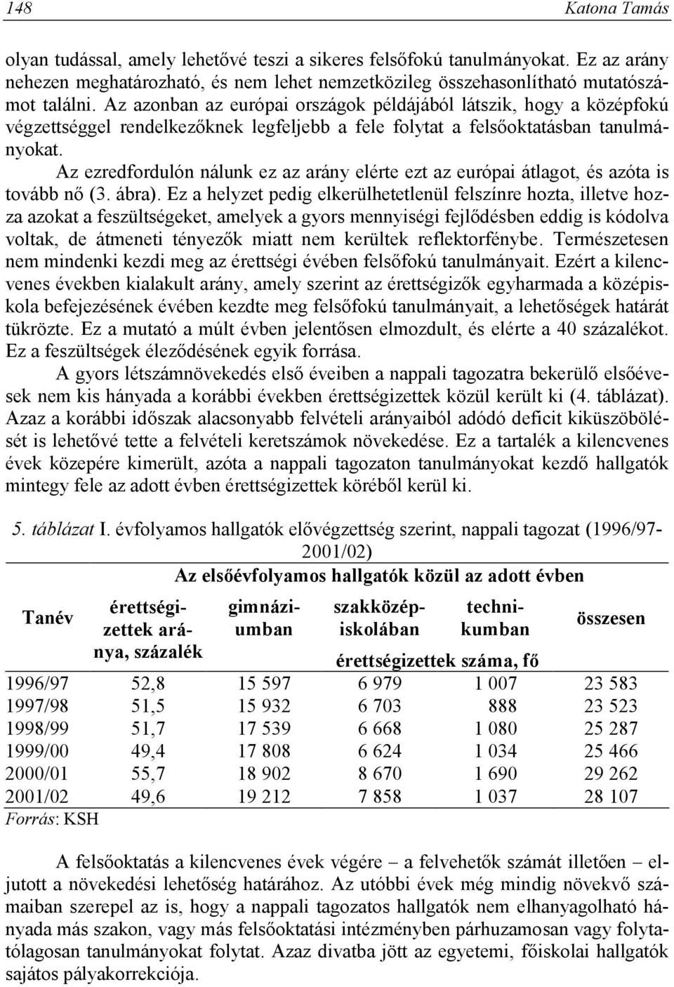 Az ezredfordulón nálunk ez az arány elérte ezt az európai átlagot, és azóta is tovább nő (3. ábra).