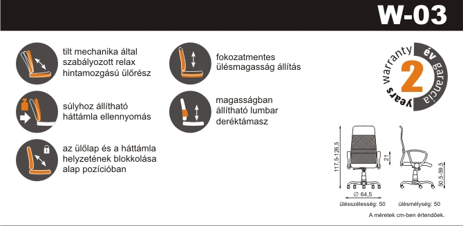 W-03 HIT CZARNE MAGASTÁMLÁS, KARFÁS FORGÓSZÉK, KRÓM CSILLAGLÁB, FEKETE SZ.