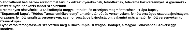 Támogatási program elnevezése: Támogató megnevezése: központi költségvetés Támogatás forrása: önkormányzati költségvetés nemzetközi forrás más gazdálkodó Támogatás időtartama: Támogatási összeg: -