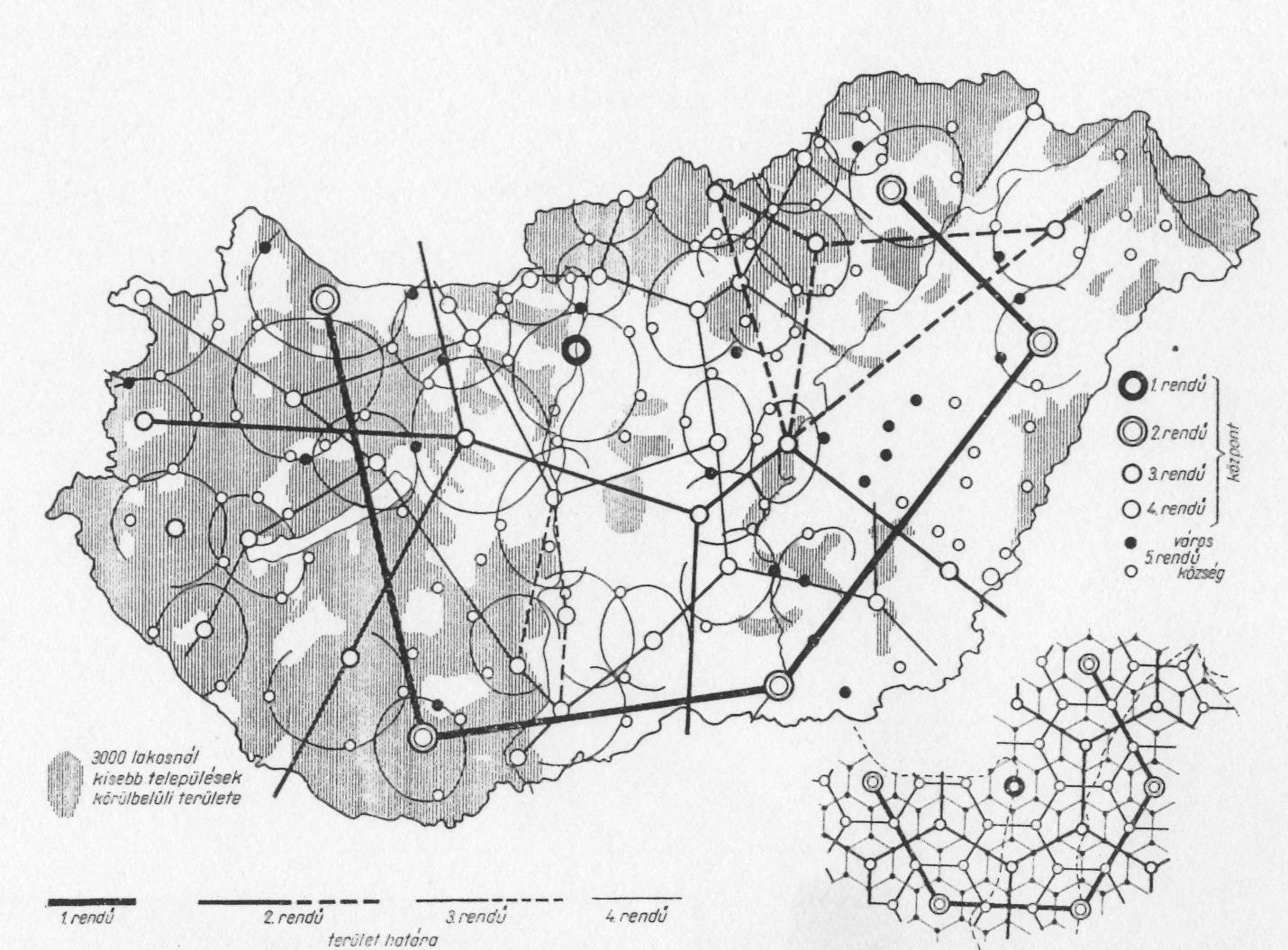 A FUNKCIONÁLIS VÁROSSZEMLÉLET A város lényege a központiság. A város központi hely, ezek között pedig hierarchikus térbeli rend mutatható ki.