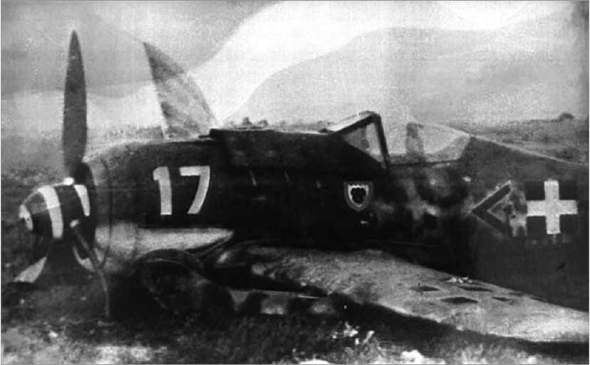 Repülőterek a Celldömölki járás területén 66. kép Kishady Gáborfőhadnagy balesete Kenyeriben, 1944. december 16-án gépek félkarajban álltak. Róza, Sztrókay, Kishady, Horváth sorrendben indultunk.